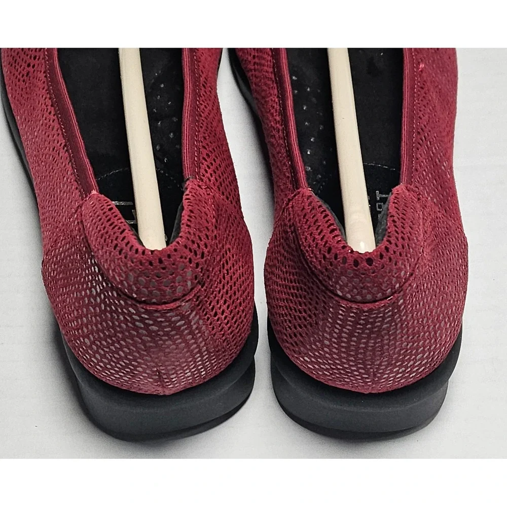 Vaneli Sport Donia Amaranto E Printed Leather Ballet Wedge Pumps Women's 6 M NEW